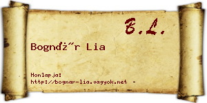 Bognár Lia névjegykártya